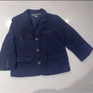 Hope & Henry Boys Classic Suit Jacket Blazer Dark Navy size boys size 3T tweed